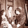 On set photo of John Derek in Prince of Pirates, 1953