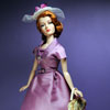Ivy Jordan vinyl doll wearing Star Wardrobe Separates Lavender Satin Dress and Jacket