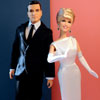 Barbie as Doris Day and Ken as Rock Hudson vinyl dolls from Pillow Talk