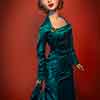 Photo of vinyl Gene Marshall Cocoa Crisp doll wearing Emerald Eve