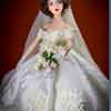 Gene Marshall in Franklin Mint Jacqueline Kennedy porcelain doll wedding outfit