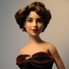 Franklin Mint Elizabeth Taylor wearing Classical Burgundy outfit