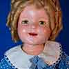 Shirley Temple 22 inch composition doll wearing Bright Eyes loop dress outfit