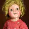 Shirley Temple 1930s 18 inch composition doll wearing Curly Top Daisy Dress