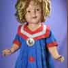 18 inch Ideal composition Shirley Temple wearing Sailboat dres