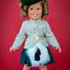 Shirley Temple 1972 Ideal vinyl doll wearing Danbury Mint Wee Willie Winkie outfit