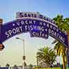 Santa Monica Pier sign October 1998