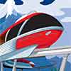 Disneyland Monorail cutout re-creatio