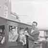 Steve Allen and family on Mine Train attraction December 1957