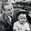 Walt and granddaughter Tammy Miller dedicate new Natures Wonderland attraction, May 1960