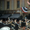 Disneyland parade featuring 76 Trombones, directed by Meredith Willson, June 14, 1959