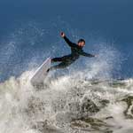 Ryan Moore at Pacific Beach surfing photo