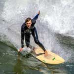 Daveland surfing at Pacific Beach photo