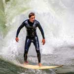Daveland surfing at Pacific Beach photo
