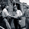 Filming Davy Crockett's Keelboat Race, 1955 with Fess Parker and Buddy Ebsen