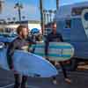 Surfing at Mission Beach in San Diego, November 2014