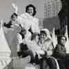 Shirley Temple in New York Thanksgiving Day Macy's Parade with her children Charles, Lori, and Linda Susan, November 26, 1959