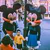 Mickey and Minnie Mouse in Disneyland Town Square, 1960