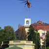 Hurricane Bubba lifts one of the 4 Moroccan Towers at West Baden Springs Hotel, October 1998