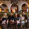 Molly, Andrew, Dave, Amanda, and Kamy, Chateau Marmont, lobby restaurant, July 2017