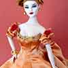 Madra Lord doll wearing Tonner Gone with the Wind Belle Watling outfit