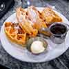 Bacon stuffed Belgian waffle, Hob Nob Hill restaurant, San Diego, February 2025