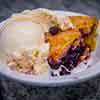 Blueberry pie a la mode, Hob Nob Hill restaurant, San Diego, February 2025