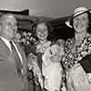 George Temple, Shirley Temple, and Gertrude Temple in Los Angeles upon return from Cross Country trip, 1938