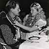 Hollywood Costume Party at Ciro's, John Agar and Shirley Temple, November 1948, Hyman Fink photo