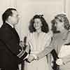 Commander Garcia, Shirley Temple, and Mary Pickford at party on set of “Since You Went Away” 1943