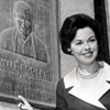 Shirley Temple photo at the 20th Century Fox Studio with the Will Rogers Plaque, January 1965